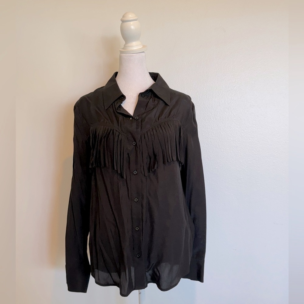 Paris Atelier & Other Stories Cowboy Fringe Button Down - Size 6
